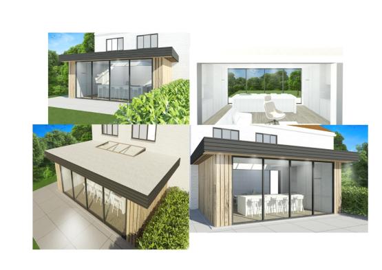ecologische veranda ontwerp 3D