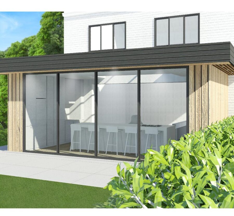 ecologische veranda ontwerp 3D