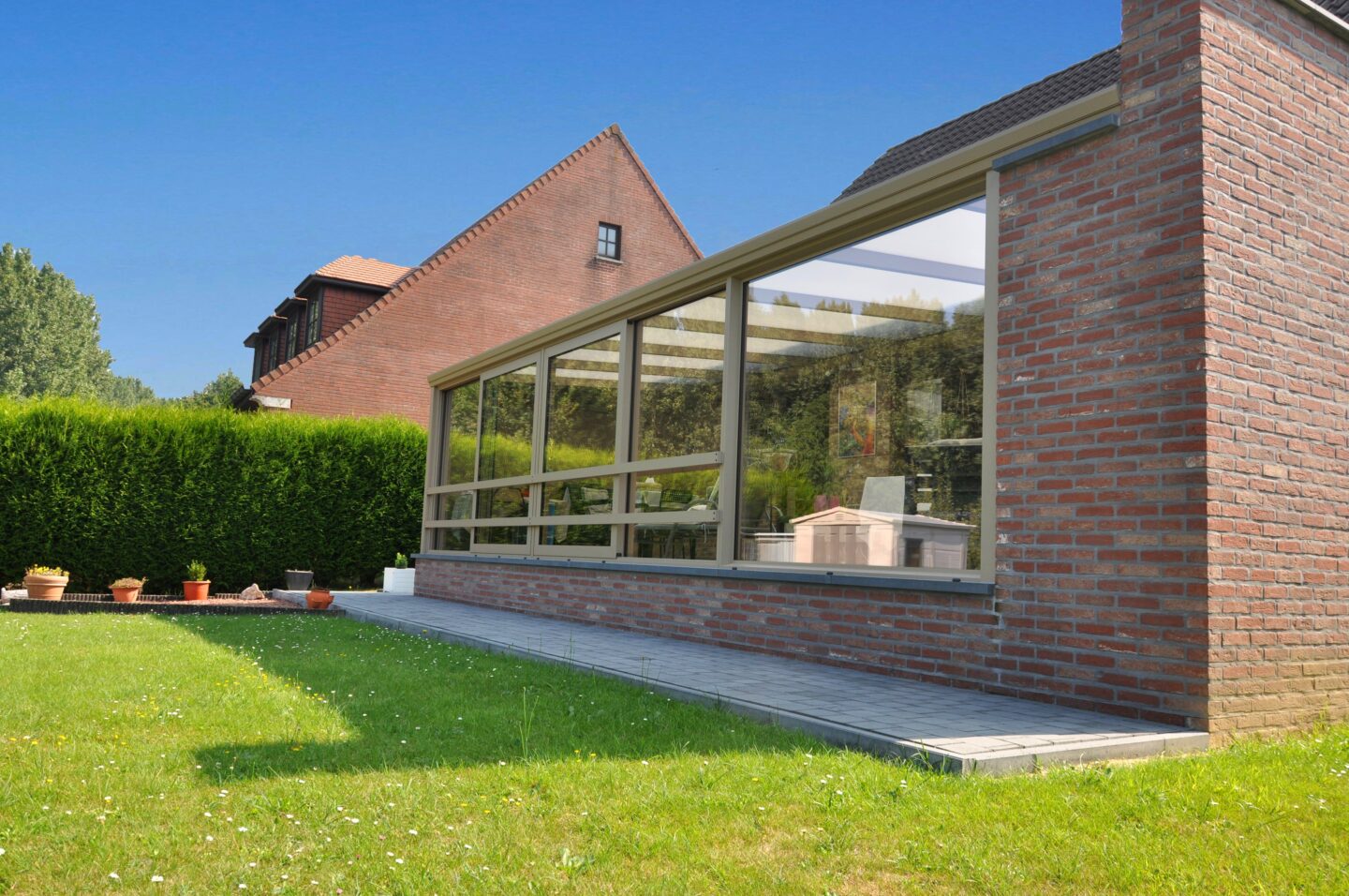 Veranda ninove okegem schuifraam doorvalbeveiliging polycarbonaat zonwerend rechts 2